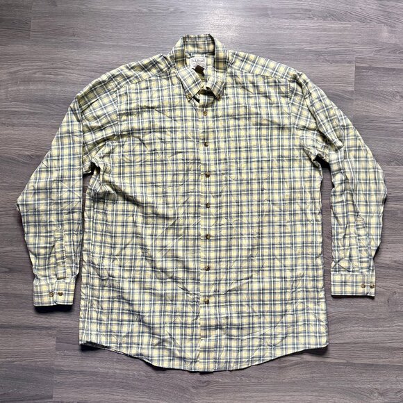 L.L. Bean Men’s Plaid Oxford Traditional Shirt - Picture 1 of 5